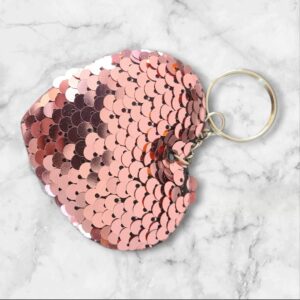 Hartvormige sleutelhanger (oud roze)