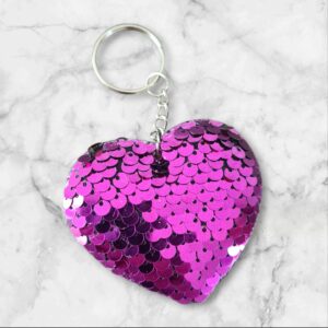 Hartvormige sleutelhanger (Paars)
